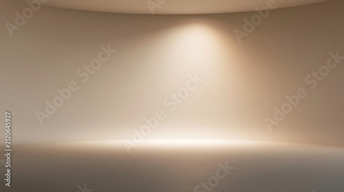 Empty Studio Space With Warm Spotlight Lighting