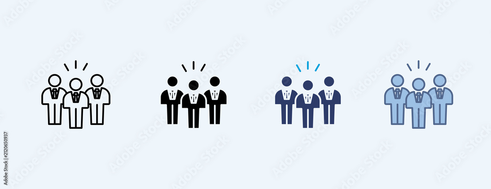 Obraz premium Workforce Multiple Icon Illustration Vector