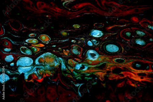 Multicolor art background made of circular cells.