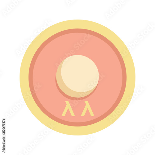 Bild auf Leinwand Historical greek shield illustration for warrior and battle concept in pastel colors
