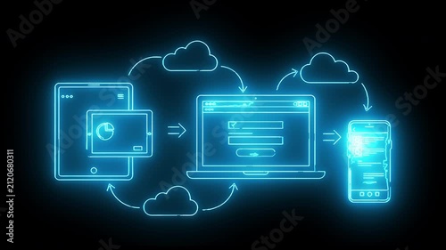 Customer Communication Workflow and Business Automation Animation
