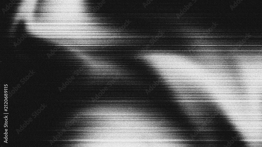 Naklejka premium Abstract black and white glitch texture with vertical motion blur lines background