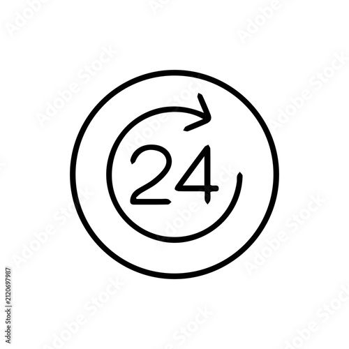 24 hour service icon