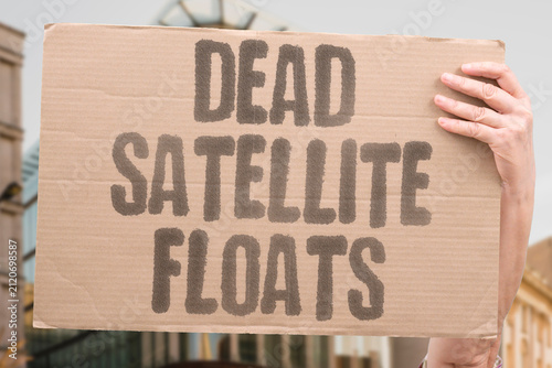 Cuadro en lienzo "Dead Satellite Floats" A defunct object drifts without power or control