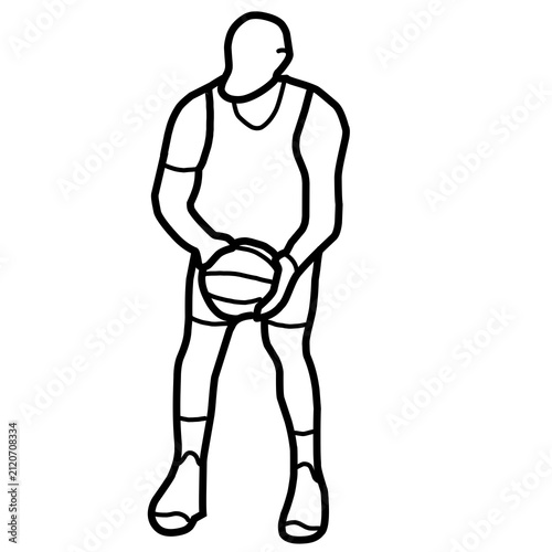 silhouette of a man basket