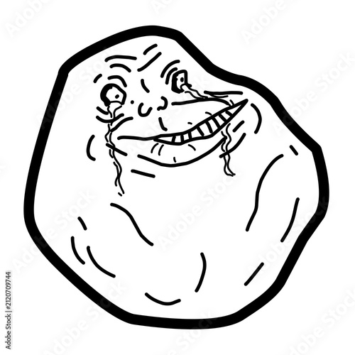 vector illustration of an sad face