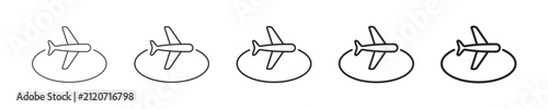 Foto Aviation vector icon in minimalist line style