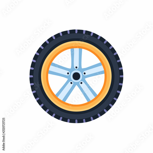 Car Wheel Tire Rim Vehicle Part Illustration