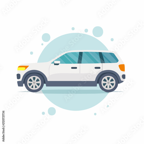 White Suv Vehicle for Family Travel and Daily Commute