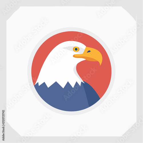 Bald Eagle Head Icon Graphic Design