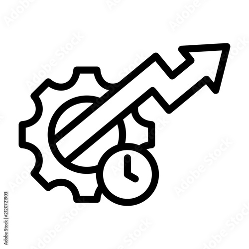 work efficiency icon line