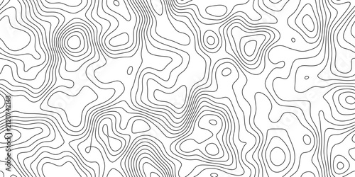 Abstract Seamless Geometric Line Pattern with Floral Waves Black Swirl Ornament Vector Wallpaper Texture for Textile Fabric Paper and Decorative Design Illustration