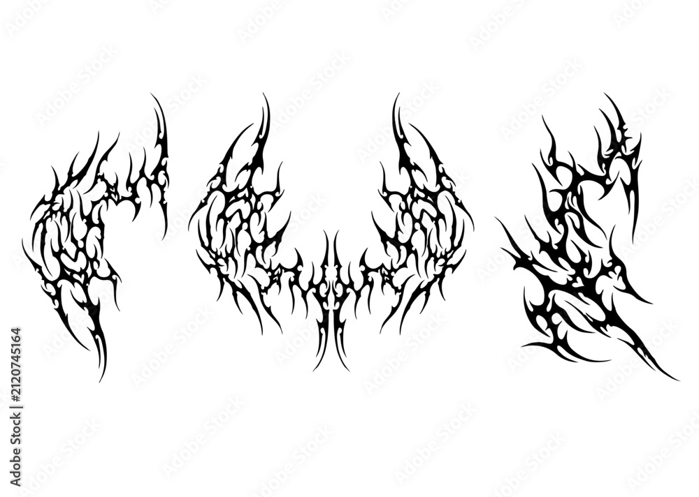 Fototapeta premium Tribal Cybersigilism Tattoo design