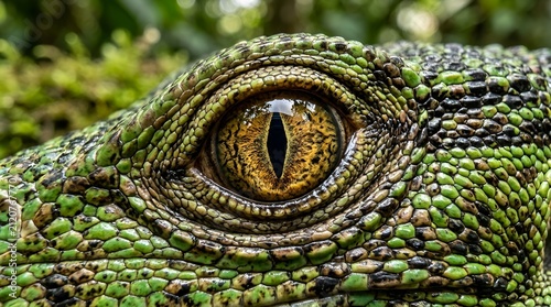 Crocodile Eye Close-up, Reptile Skin Texture, Wildlife Macro Shot