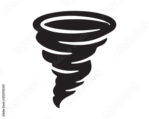 Photography Tornado whirlwind icon representing severe weather and natural disasters with w