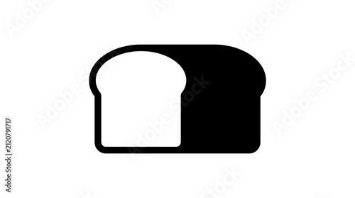 Simple loaf of bread icon minimalist graphic element