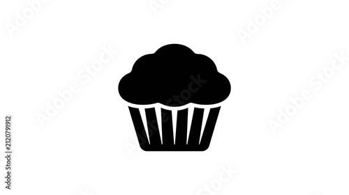 Sweet muffin icon graphic symbol food treat