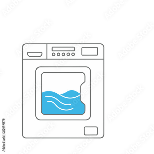 Washing machine with water