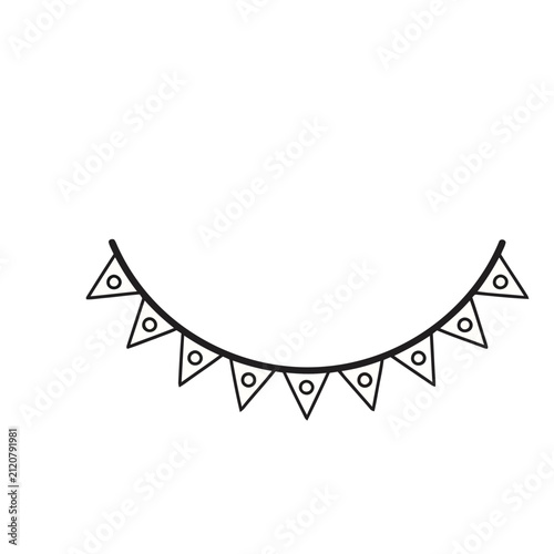 Triangle Bunting Garland with Circles