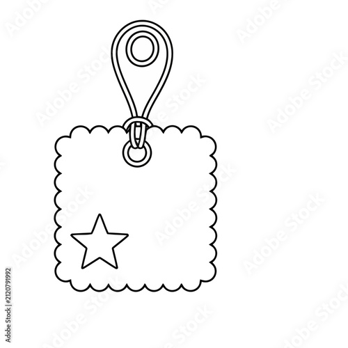 Tag with star and loop