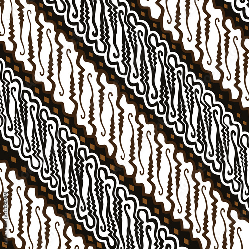 indonesian batik. indonesian batik pattern vector. Batik Indonesian: is a technique of wax-resist dyeing applied to whole cloth, or cloth made using this technique originated from Indonesia.