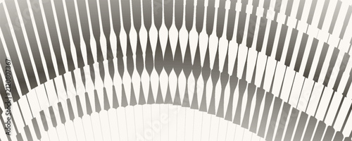 Konstfotografi Vertical black lines on white background forming wave-like interference pattern