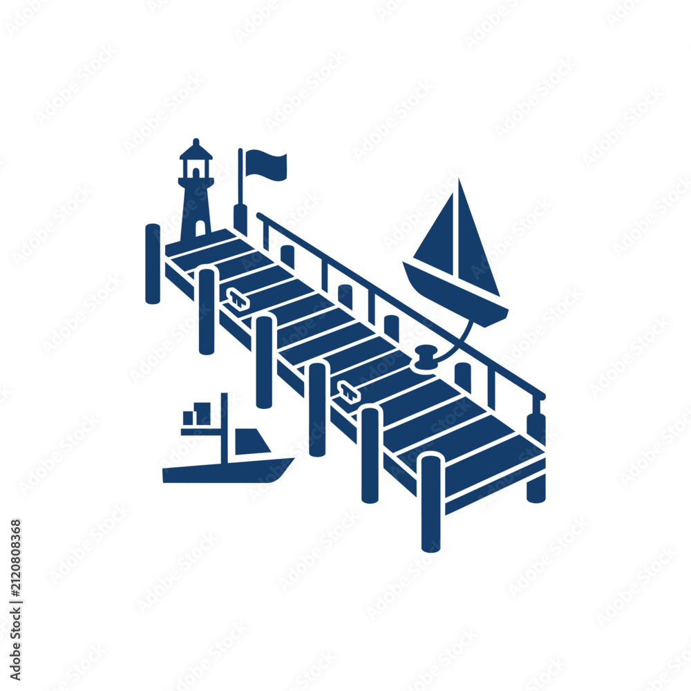 Fototapeta premium Minimal flat vector icon of a hammer symbol for repair and construction