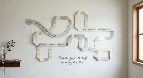 Modular Paper Paths Labeled with Purpose Map Steps and Guidance