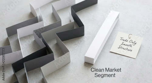 Overlapping Paper Bands Forming a Zigzag Pattern on a Textured Surface