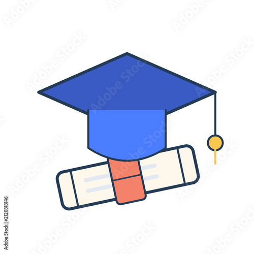 Canvastavla Graduation Cap And Diploma