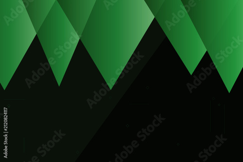 Green Abstract Background with Triangle Mountain Peaks