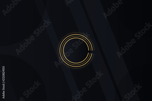 Dark Background with Gold Concentric Circle Outline
