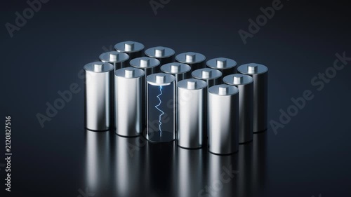 3D fast charge battery with energy technology concept, 3d rendering.
