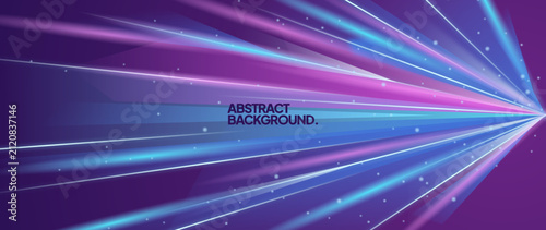 High Speed Light Trails. Digital Flow Vector Background. Big Data Technology Lines Fast Wireless Data Transmission. Information in Virtual Reality. 6g Vector Illustration. Artificial neural network	