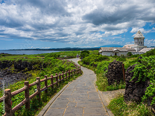 фотографія Coastal Path Leading to the All In House at Seopjikoji, Jeju Island, South Korea