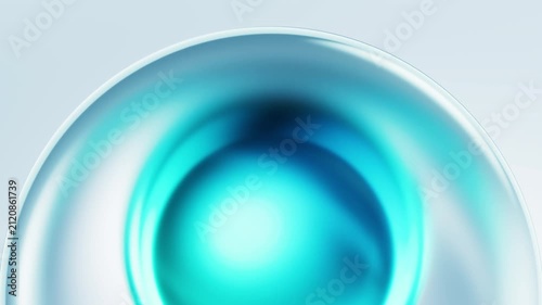 Abstract blue glass bubbles background, 3d rendering.