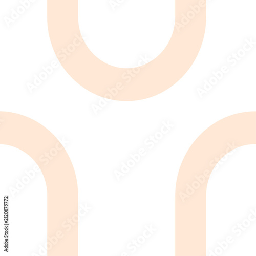 Minimalist Abstract Geometric Seamless Pattern with Curved Arch Lines