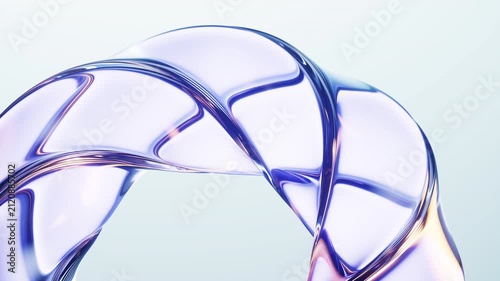 Flowing transparent curve lines background, 3d rendering.