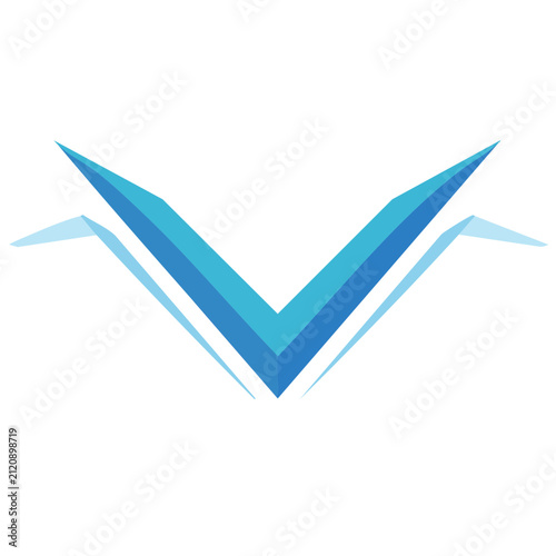 Abstract blue geometric shape