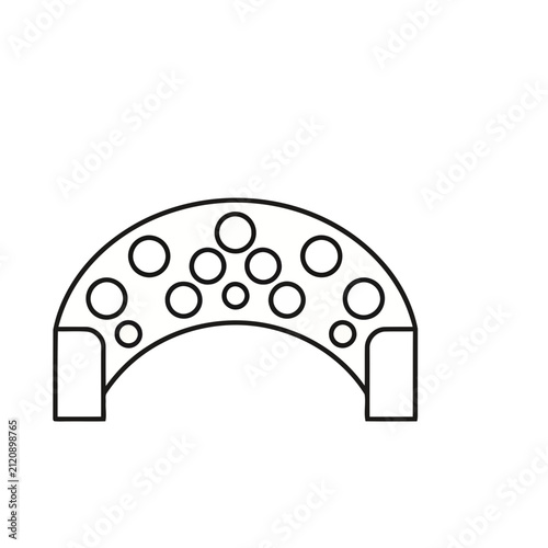 Abstract Arch with Circles