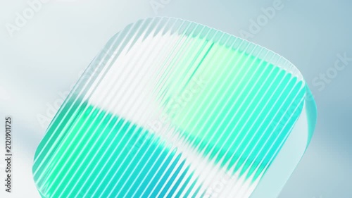 Abstract gradient cube geometric glass background, 3d rendering.