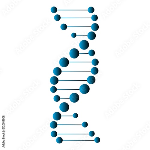 Double helix dna strand illustration isolated on white background