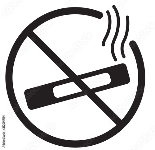 No Smoking Symbol Isolated Warning Icon