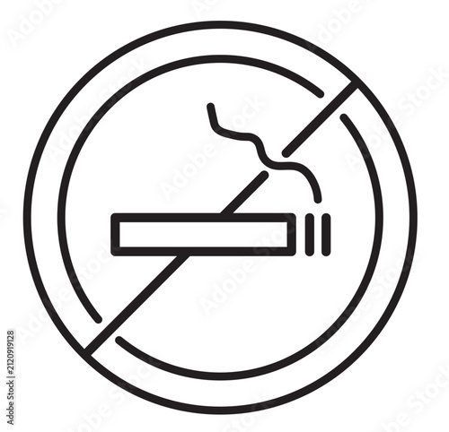 No Smoking Symbol Isolated Warning Icon
