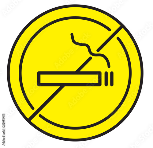 No Smoking Symbol Isolated Warning Icon