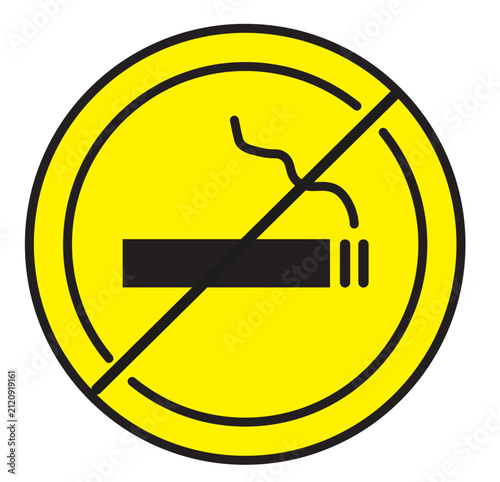 No Smoking Symbol Isolated Warning Icon