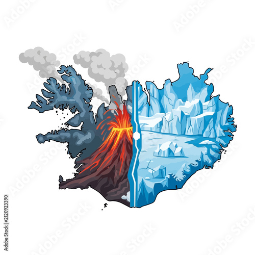 Iceland: Fire and Ice Contrast