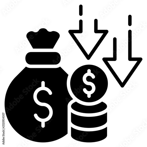 Принти на полотні Deflation Icon