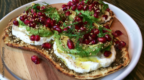 nfizix zaatar manakish avocado toast middle eastern fusion dish