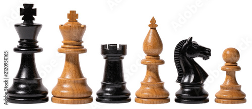Set of Wooden Chess Pieces Png